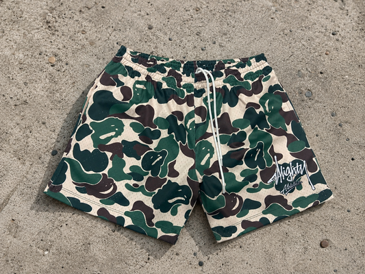 Men’s Camo Cargo Shorts - Lightweight Summer Fashion