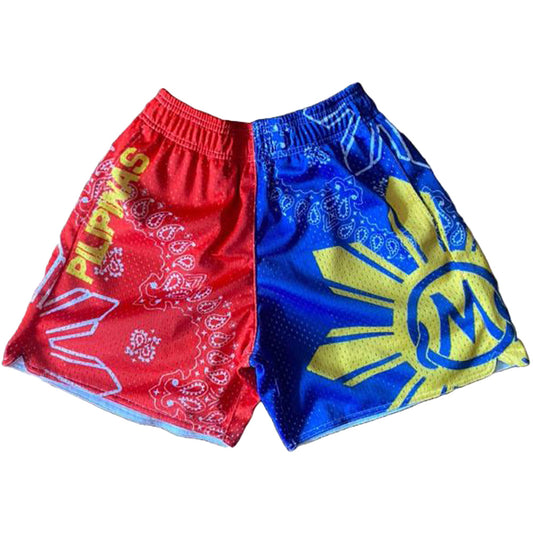 Dual-Colored ‘Fighting Champion’ Boxing Shorts - Men’s Athletic Performance Wear