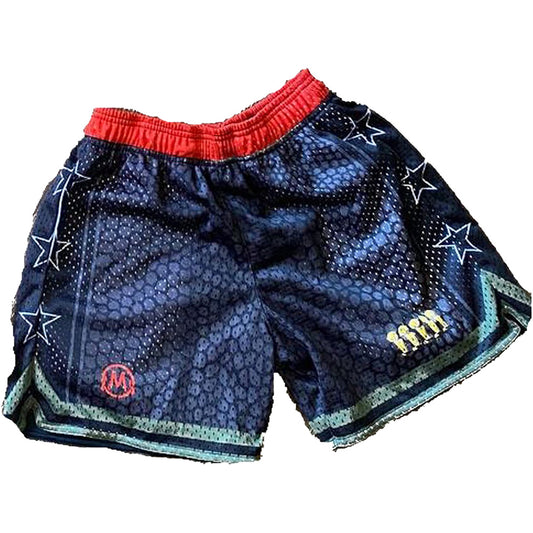 Blue and Red Team Logo Basketball Shorts - Fan Gear