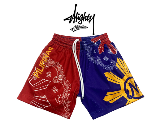 Dual-Colored ‘Fighting Champion’ Boxing Shorts - Men’s Athletic Performance Wear