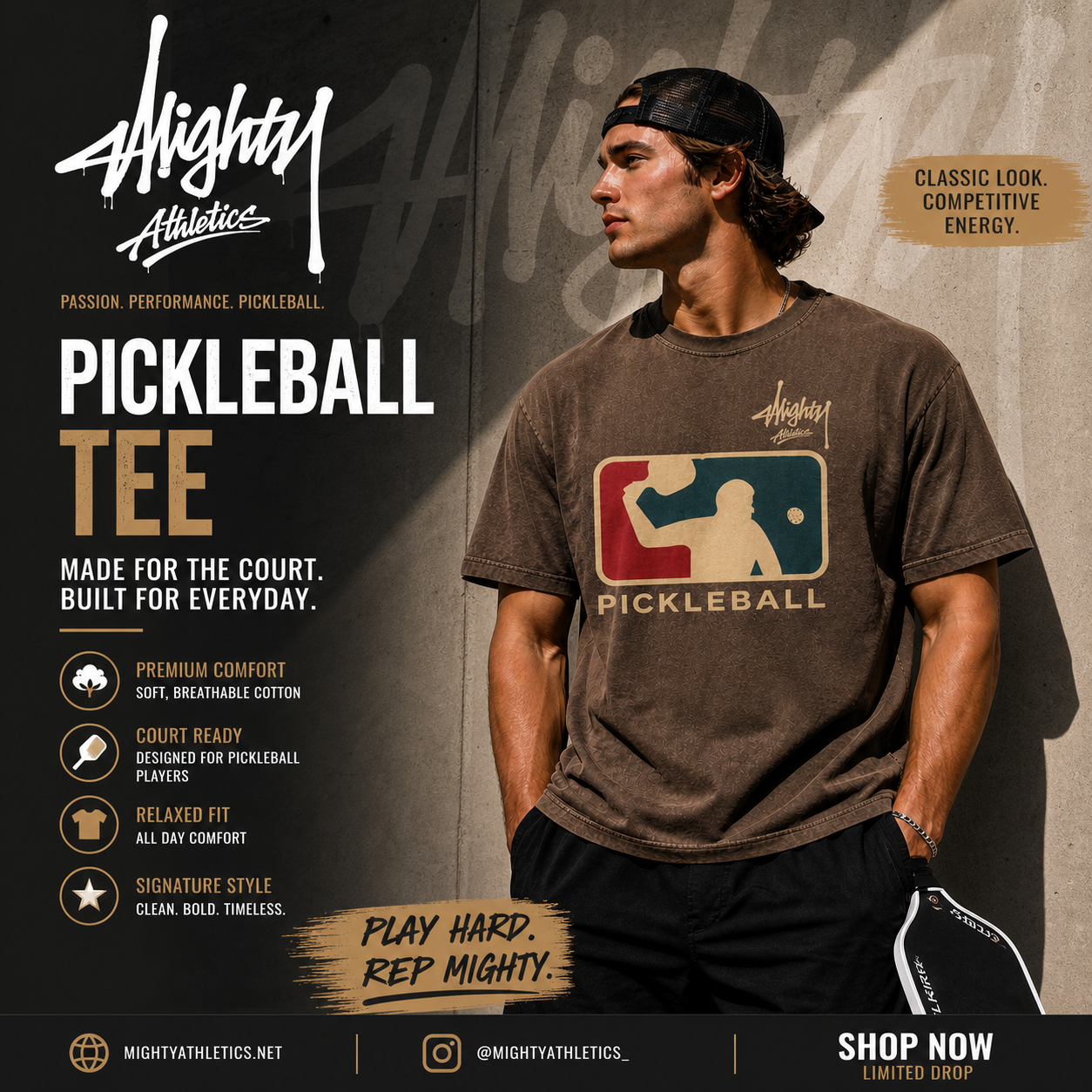 Mighty Athletics Pickleball Graphic Tee